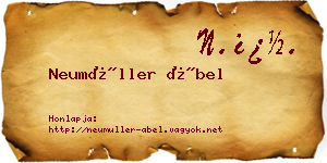 Neumüller Ábel névjegykártya