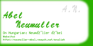 abel neumuller business card